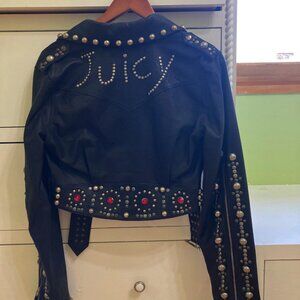 Juicy Couture Leather Jacket with Studs and Jewels
